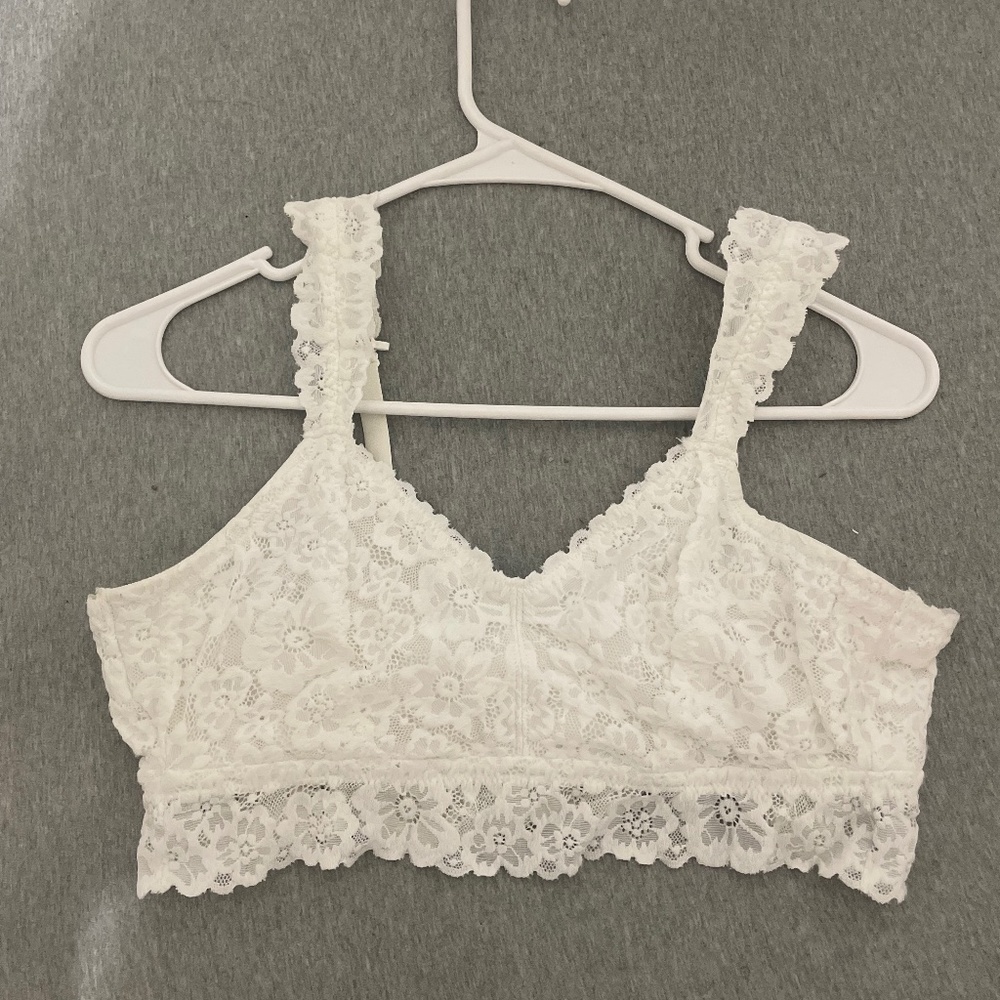 White Lace Aerie Bralette XL